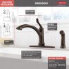 DELTA Linden Single Handle Kitchen Faucet with Spray — Venetian Bronze