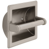 DELTA Brass Recessed Paper Holder with Brass Roller — Satin Nickel