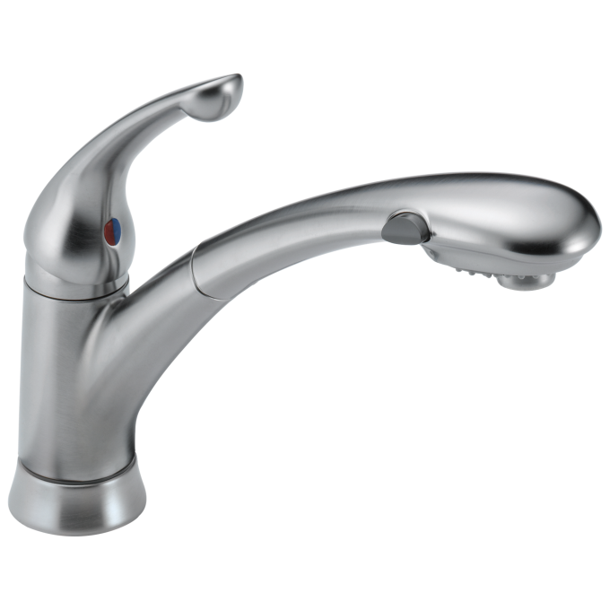 DELTA Signature Pullouts Single Handle Pull-Out Kitchen Faucet — Arctic Stainless