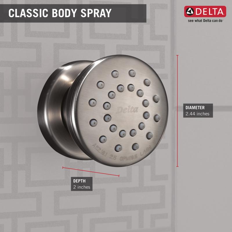 DELTA Other Surface Mount Body Spray — Stainless