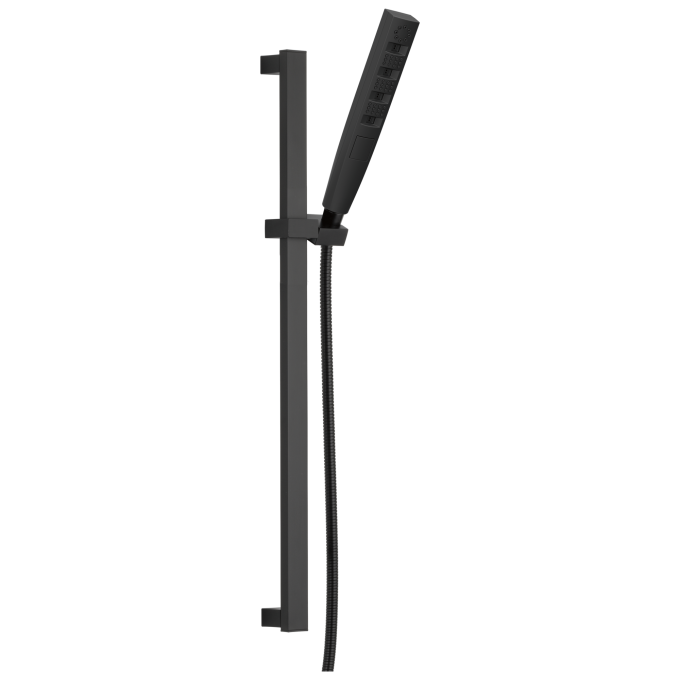 DELTA Universal Showering Components H2OKINETIC Hand Shower 1.75 GPM w/Slide Bar 4S — Matte Black