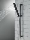 DELTA Universal Showering Components H2OKINETIC Hand Shower 1.75 GPM w/Slide Bar 4S — Matte Black