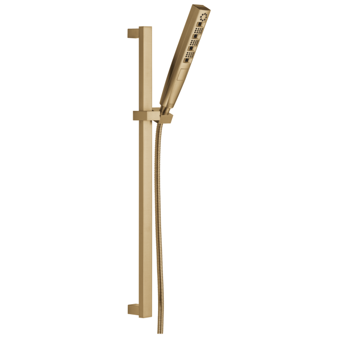 DELTA Universal Showering Components H2OKINETIC Hand Shower 1.75 GPM w/Slide Bar 4S — Lumicoat® Champagne Bronze