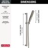 DELTA Universal Showering Components H2OKINETIC Hand Shower 1.75 GPM w/Slide Bar 4S — Lumicoat® Stainless