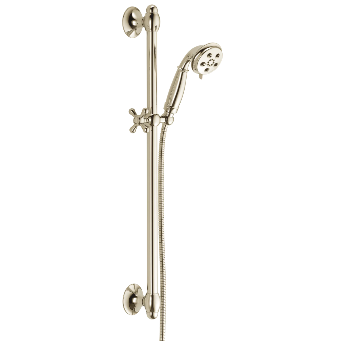 DELTA Universal Showering Components H2OKINETIC 3-Setting Slide Bar Hand Shower — Polished Nickel