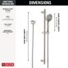 DELTA Universal Showering Components Hand Shower 1.75 GPM w/Slide Bar 4S — Stainless