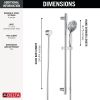 DELTA Universal Showering Components Hand Shower 1.75 GPM w/Slide Bar 4S — Chrome