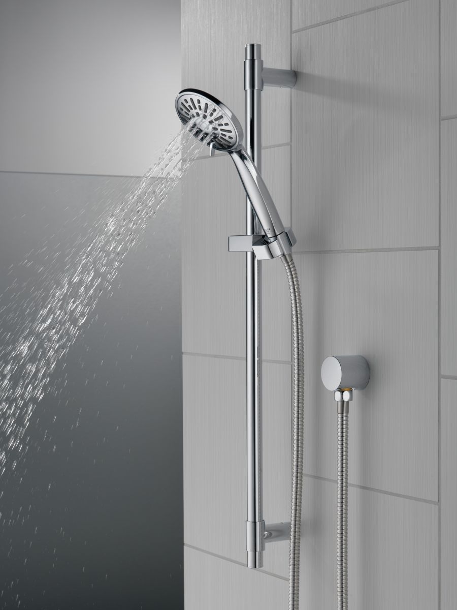 DELTA Universal Showering Components Hand Shower 1.75 GPM w/Slide Bar 4S — Chrome