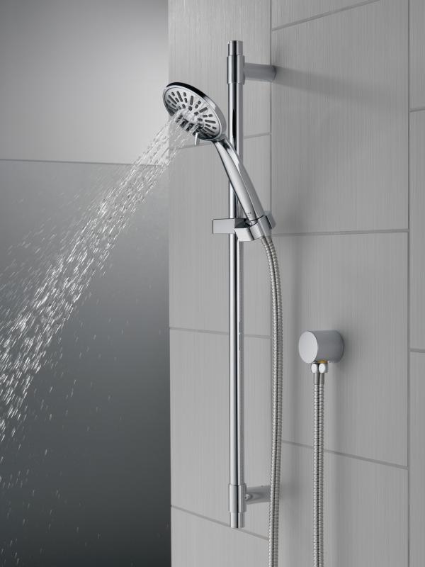 DELTA Universal Showering Components Hand Shower 1.75 GPM w/Slide Bar 4S — Chrome