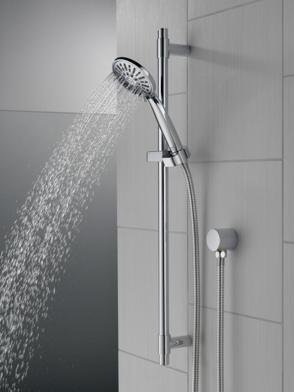 DELTA Universal Showering Components Hand Shower 1.75 GPM w/Slide Bar 4S — Chrome