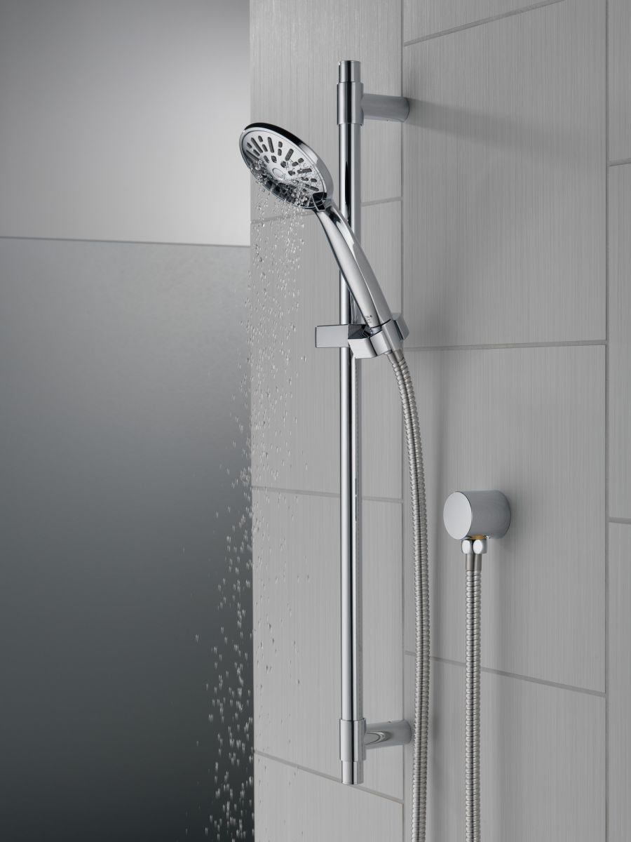 DELTA Universal Showering Components Hand Shower 1.75 GPM w/Slide Bar 4S — Chrome