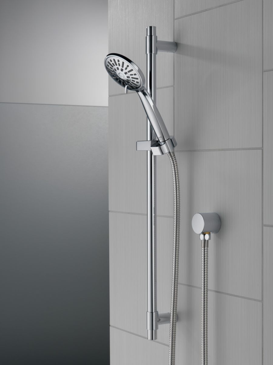 DELTA Universal Showering Components Hand Shower 1.75 GPM w/Slide Bar 4S — Chrome