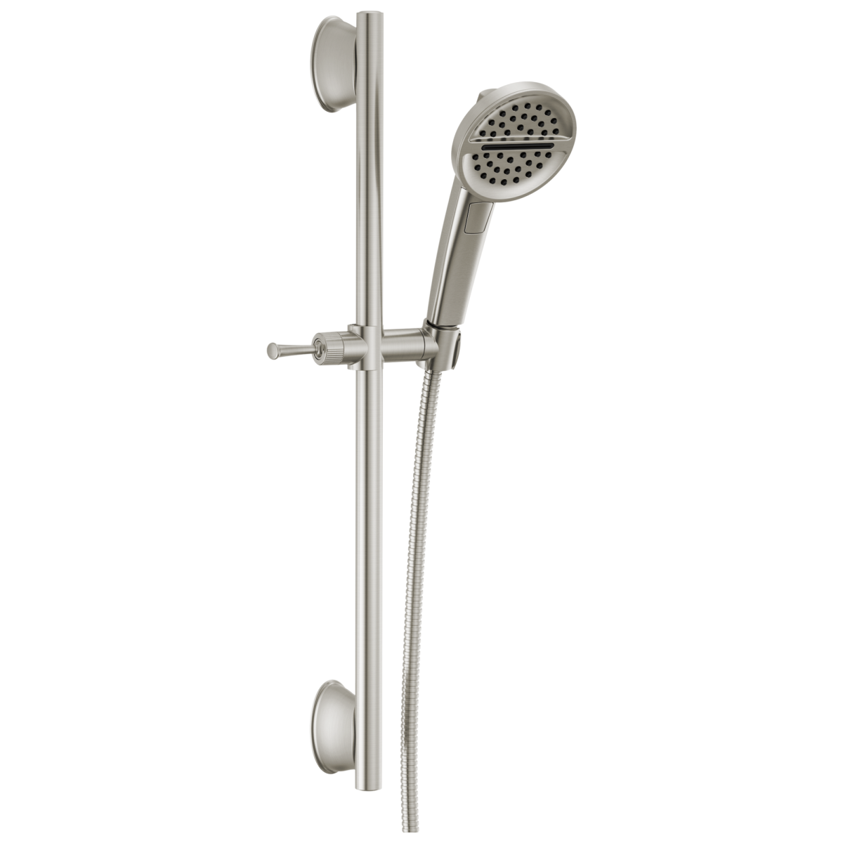 DELTA Universal Showering Components 3-Setting Slide Bar Handshower — Lumicoat® Stainless