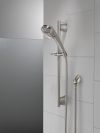DELTA Universal Showering Components 3-Setting Slide Bar Handshower — Lumicoat® Stainless
