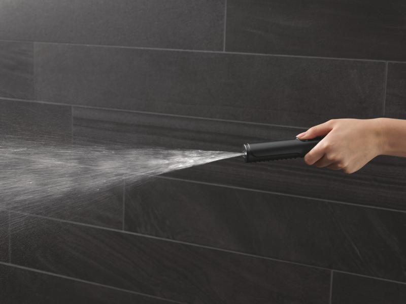 DELTA Universal Showering Components 2-Setting Hand Shower with ProClean Spray – Slide Bar Mount — Matte Black
