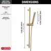 DELTA Universal Showering Components 2-Setting Hand Shower with ProClean Spray – Slide Bar Mount — Lumicoat® Champagne Bronze