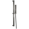 DELTA Universal Showering Components H2OKINETIC Single-Setting Slide Bar Hand Shower — Lumicoat® Black Stainless
