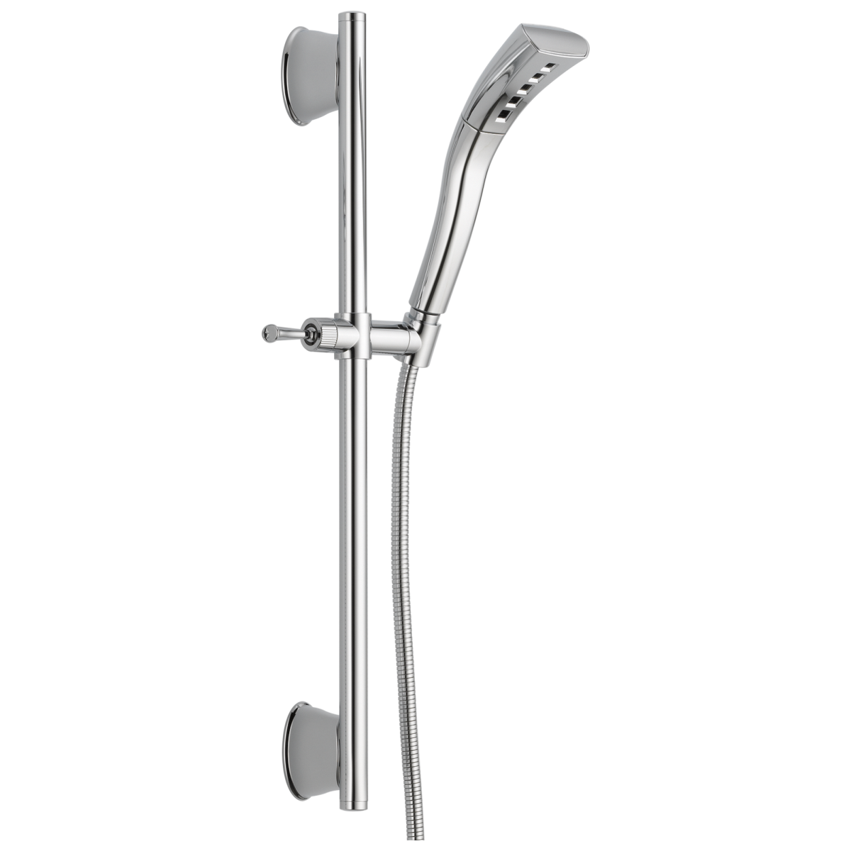 DELTA Universal Showering Components H2OKINETIC Single-Setting Slide Bar Hand Shower — Chrome