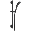 DELTA Universal Showering Components H2OKINETIC Single-Setting Slide Bar Hand Shower — Matte Black