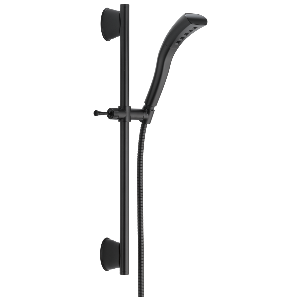 DELTA Universal Showering Components H2OKINETIC Single-Setting Slide Bar Hand Shower — Matte Black