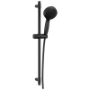 DELTA Universal Showering Components 7-Setting Slide Bar Hand Shower with Cleaning Spray — Matte Black