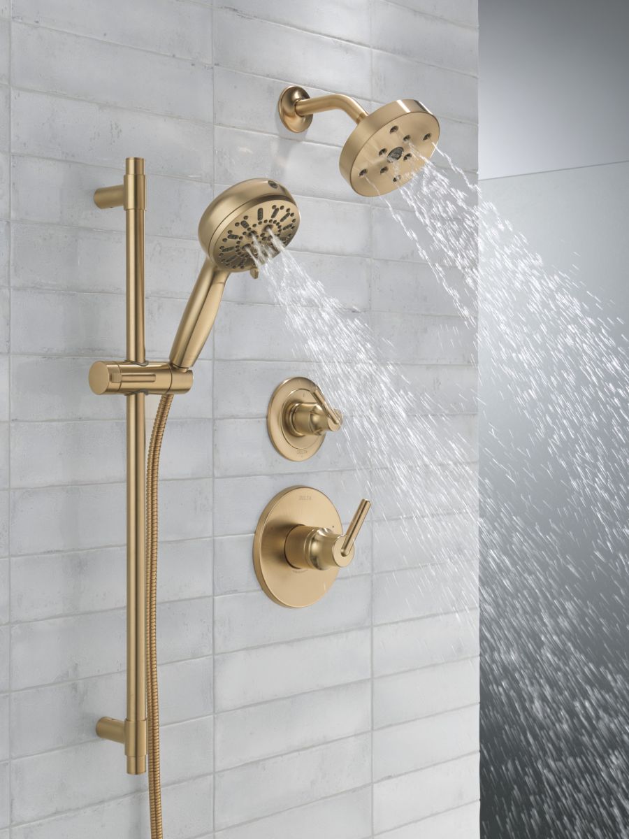 DELTA Trinsic 3-Setting 2-Port Diverter Trim — Champagne Bronze