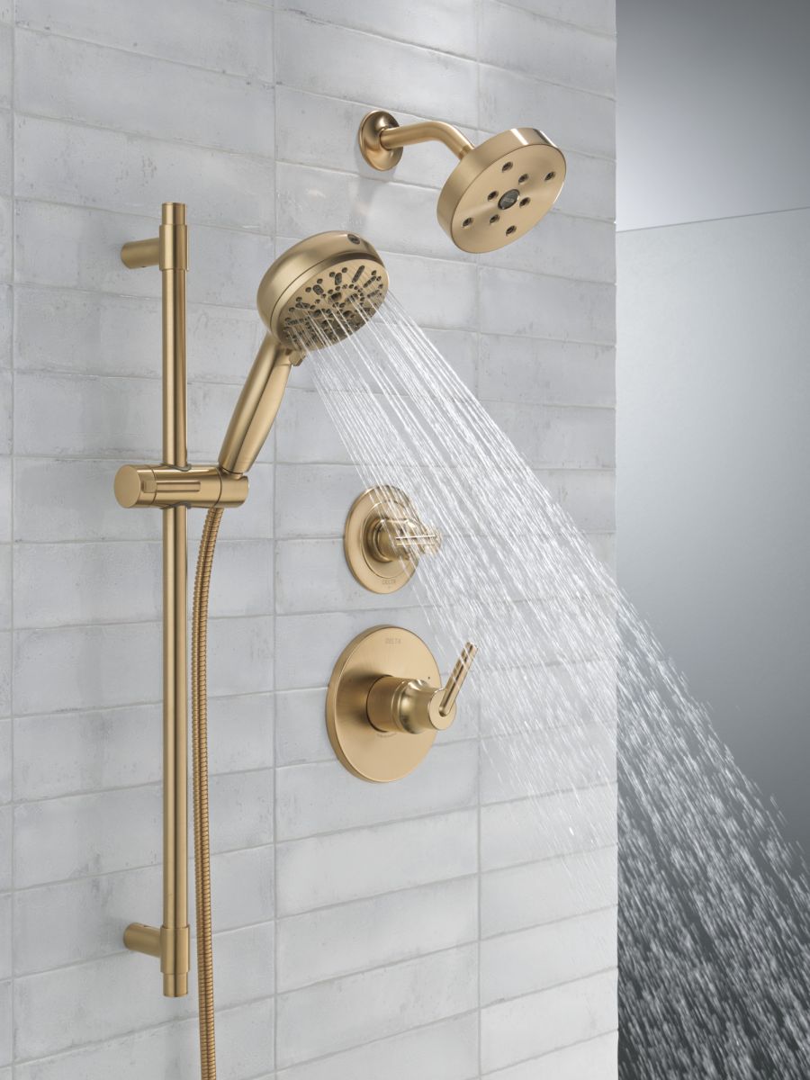 DELTA Trinsic 3-Setting 2-Port Diverter Trim — Champagne Bronze