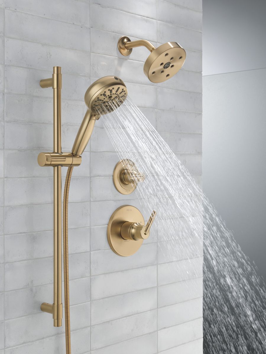 DELTA Trinsic 3-Setting 2-Port Diverter Trim — Champagne Bronze