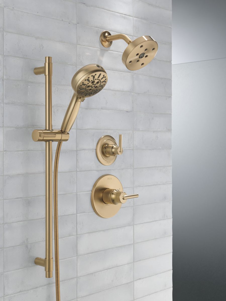 DELTA Trinsic Monitor 14 Series H2OKINETIC Shower Trim — Champagne Bronze