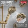 DELTA Universal Showering Components 7-Setting Slide Bar Hand Shower with Cleaning Spray — Lumicoat® Champagne Bronze