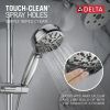 DELTA Universal Showering Components 7-Setting Slide Bar Hand Shower with Cleaning Spray — Lumicoat® Chrome
