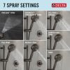 DELTA Universal Showering Components 7-Setting Slide Bar Hand Shower with Cleaning Spray — Venetian Bronze