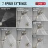 DELTA Universal Showering Components 7-Setting Slide Bar Hand Shower with Cleaning Spray — Lumicoat® Stainless
