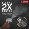 DELTA Universal Showering Components 7-Setting Slide Bar Hand Shower with Cleaning Spray — Lumicoat® Stainless