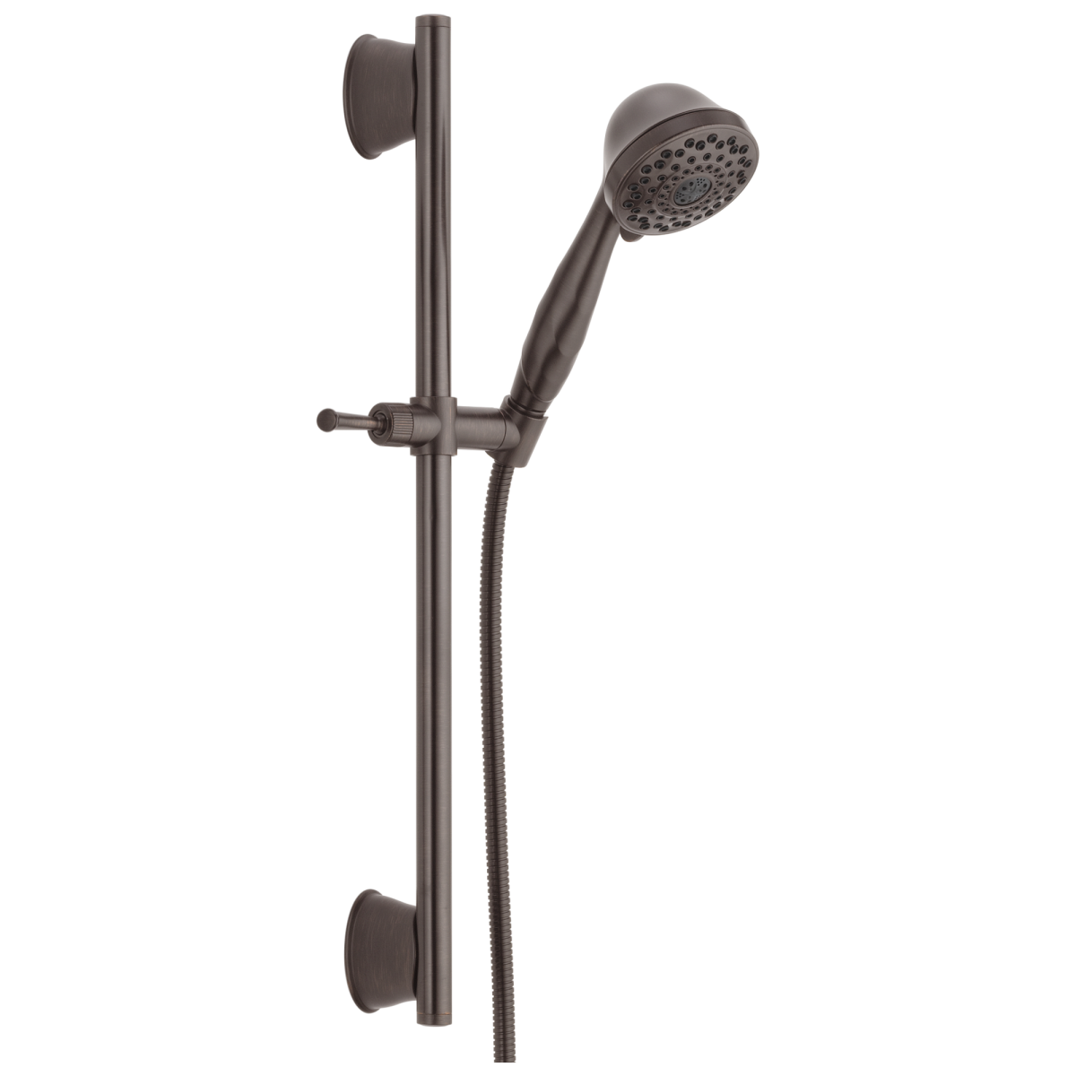 DELTA Universal Showering Components 7-Setting Slide Bar Hand Shower — Venetian Bronze