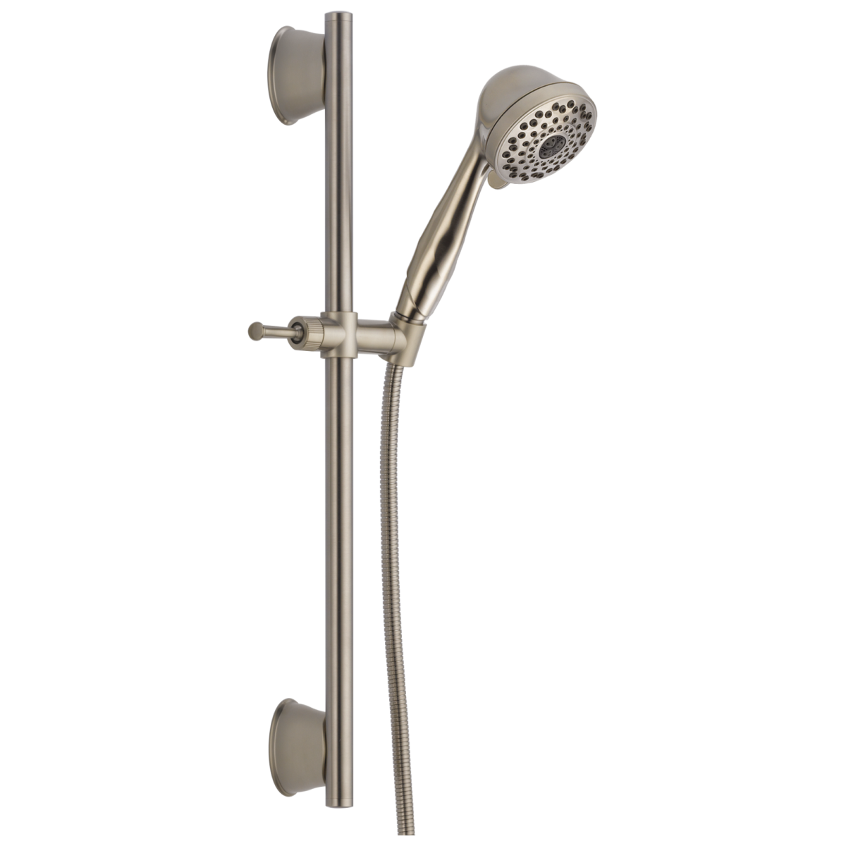 DELTA Universal Showering Components 7-Setting Slide Bar Hand Shower — Stainless