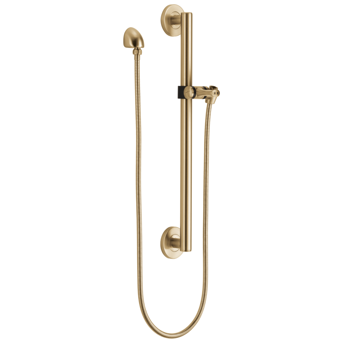 DELTA Universal Showering Components Adjustable Slide Bar / Grab Bar Assembly with Elbow — Champagne Bronze