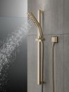 DELTA Universal Showering Components H2OKINETIC 3-Setting Slide Bar Hand Shower — Lumicoat® Champagne Bronze