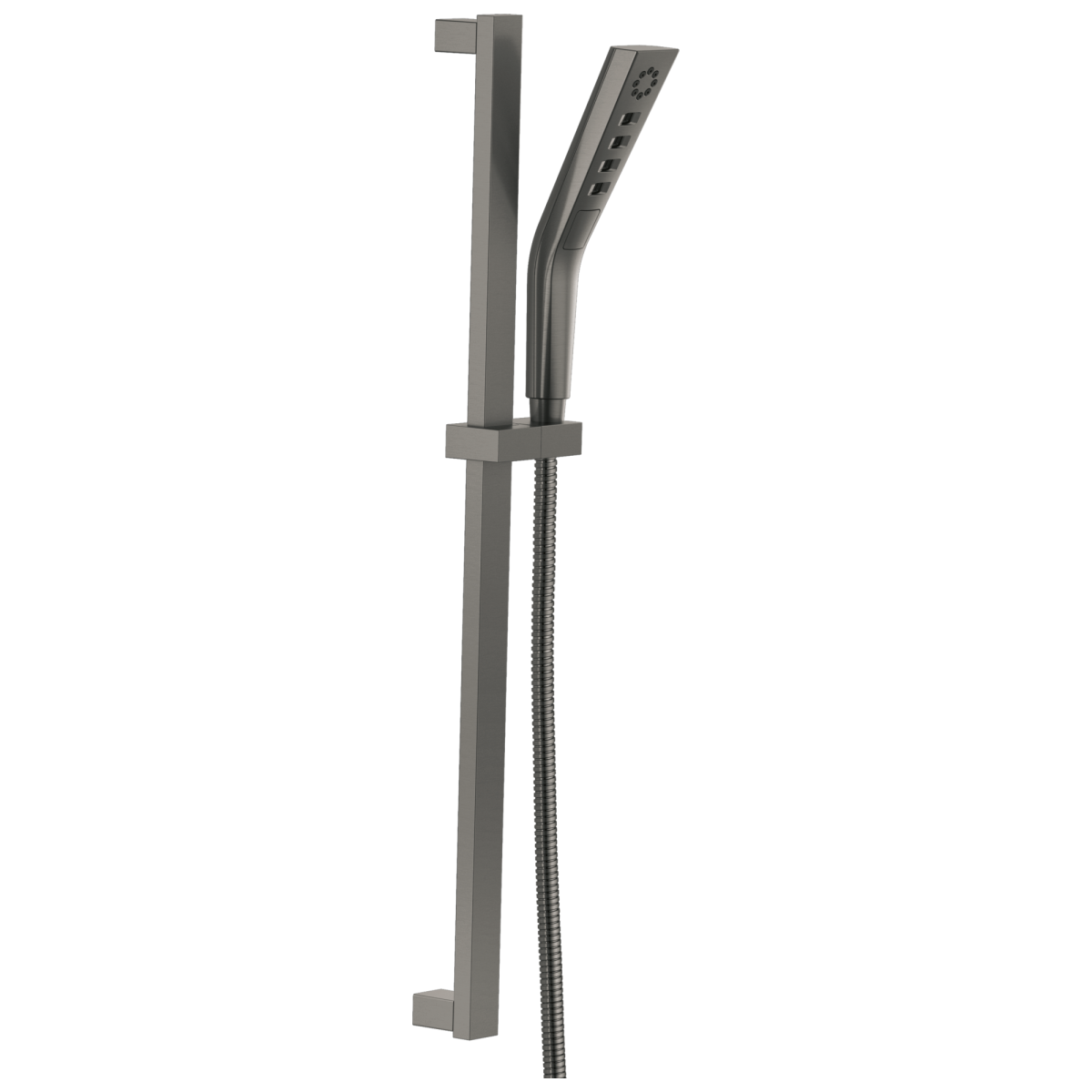 DELTA Universal Showering Components H2OKINETIC 3-Setting Slide Bar Hand Shower — Lumicoat® Black Stainless