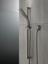 DELTA Universal Showering Components H2OKINETIC 3-Setting Slide Bar Hand Shower — Lumicoat® Black Stainless