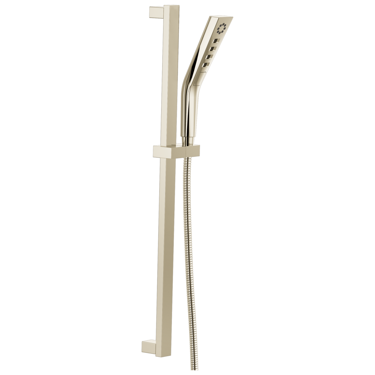 DELTA Universal Showering Components H2OKINETIC 3-Setting Slide Bar Hand Shower — Lumicoat® Polished Nickel