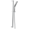 DELTA Universal Showering Components H2OKINETIC 3-Setting Slide Bar Hand Shower — Lumicoat® Chrome