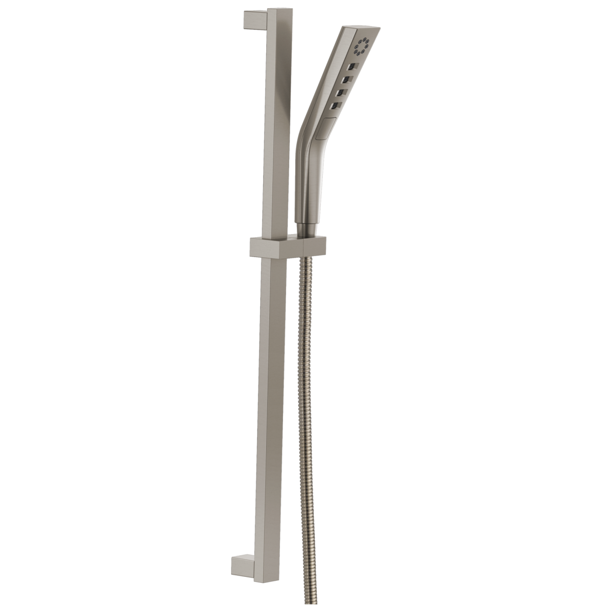 DELTA Universal Showering Components H2OKINETIC 3-Setting Slide Bar Hand Shower — Lumicoat® Stainless