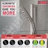 DELTA Universal Showering Components H2OKINETIC 3-Setting Slide Bar Hand Shower — Stainless