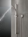 DELTA Universal Showering Components H2OKINETIC 3-Setting Slide Bar Hand Shower — Stainless