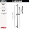 DELTA Universal Showering Components Premium Single-Setting Slide Bar Hand Shower — Lumicoat® Chrome