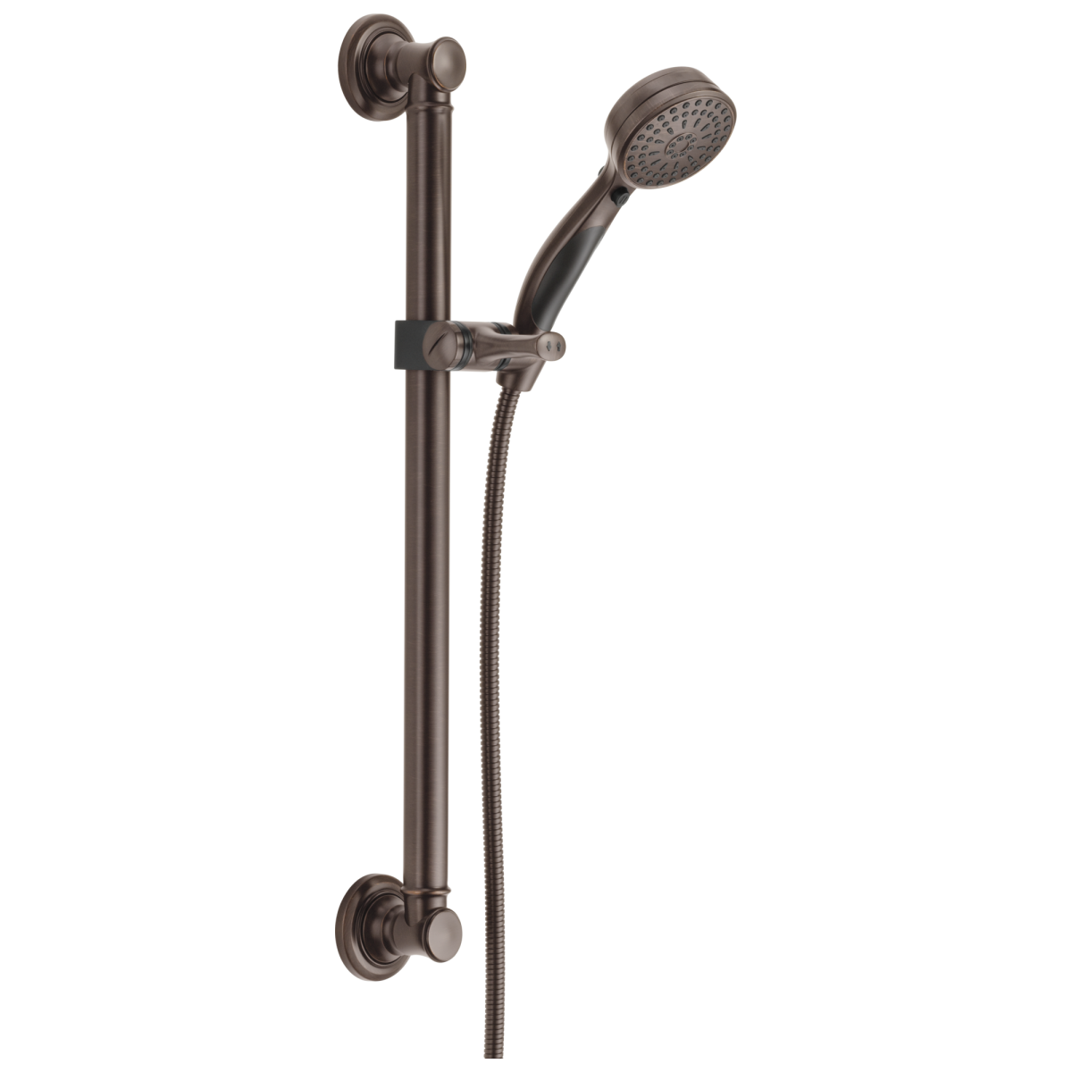 DELTA Universal Showering Components ActivTouch 9-Setting Hand Shower with Traditional Slide Bar / Grab Bar — Venetian Bronze