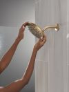 DELTA Universal Showering Components PivotPro Raincan Shower Head — Lumicoat® Champagne Bronze