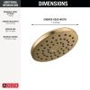 DELTA Universal Showering Components PivotPro Raincan Shower Head — Lumicoat® Champagne Bronze