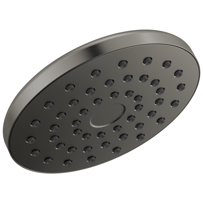 DELTA Universal Showering Components PivotPro Raincan Shower Head — Lumicoat® Black Stainless